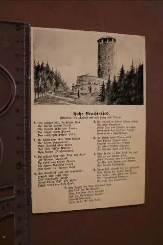 tolle alte Liedkarte - Hohe Bracht-Lied  Aussichtsturm 