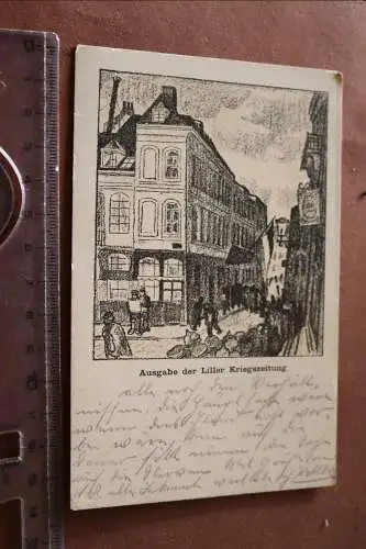 alte Karte - Ansichte Lille - Ausgabe der Liller Kriegszeitung 1917