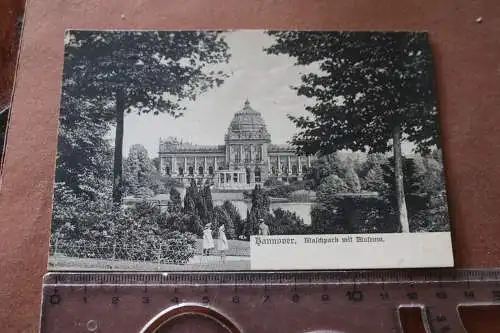 tolle alte Karte - Hannover  Maschpark mit Museum 1914