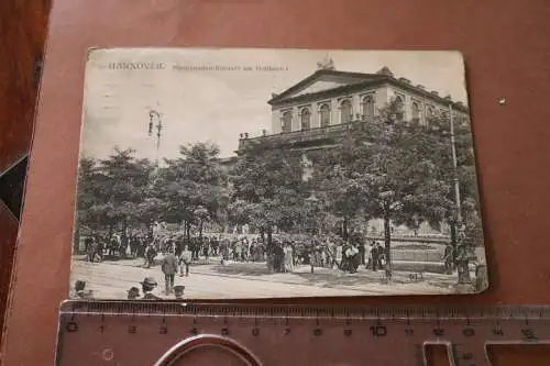 tolle alte Karte - Hannover  Promenaden-Konzert am Hoftheater 1914