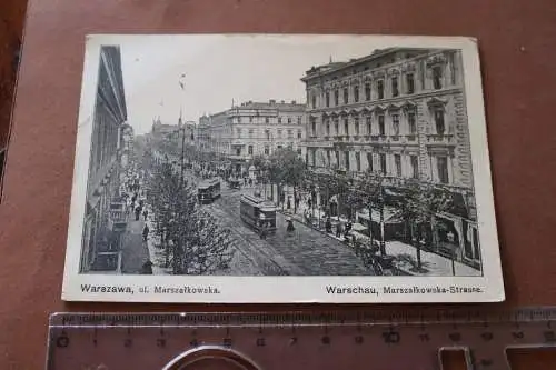 tolle alte Karte - Warschau - Warszawa Marszalkowska Strasse 1915