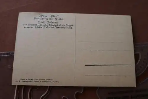 tolle alte Karte - Ansicht Oederan  Kreuzgang mit Spital  1910-20 ? 