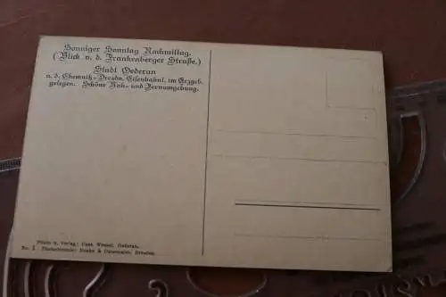 tolle alte Karte - Ansicht Oederan Blick v.d. Frankenberger Str.   1910-20 ? (2)