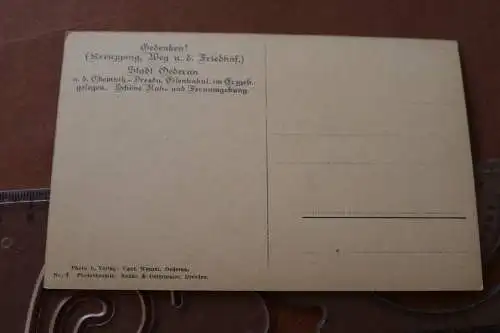 tolle alte Karte - Ansicht Oederan - Kreuzgang Weg n.d. Friedhof   - 1910-20 ?