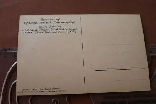 tolle alte Karte - Ansicht Oederan - Schmuckställe u. Scheunenplatz  - 1910-20 ?