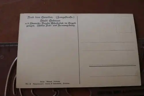 tolle alte Karte - Ansicht Oederan - Langestrasse - 1910-20 ?