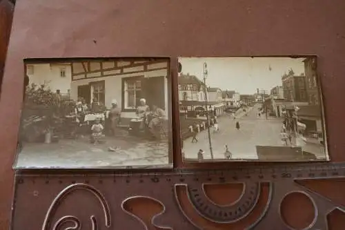 Zwei tolle alte Fotos - Wangerooge - Strassenansicht und Klöpplerinnen 1900-10