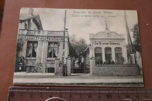 tolle alte Karte - Gruss aus der Bremer Schweiz 1908  - Bremen 