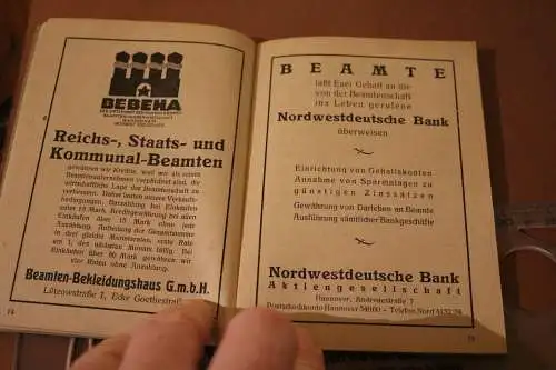 altes Jahrheft - Deutscher Beamtenbund Ortskartell Hannover 1926