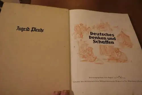 altes Sammelalbum  Deutsches Denken und Schaffen  - Onkel Heinz- (1) 