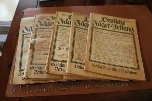 14 Hefte Deutsche Jäger-Zeitung - 1917 bis 1925 