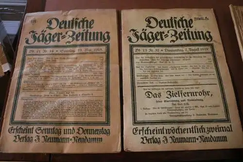 14 Hefte Deutsche Jäger-Zeitung - 1917 bis 1925