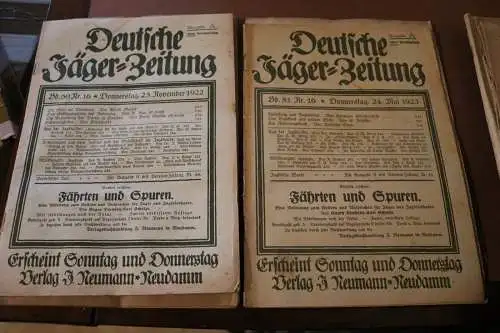 14 Hefte Deutsche Jäger-Zeitung - 1917 bis 1925 