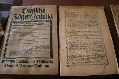 14 Hefte Deutsche Jäger-Zeitung - 1917 bis 1925 
