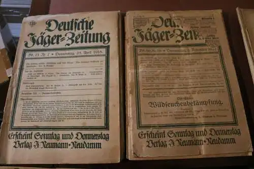 14 Hefte Deutsche Jäger-Zeitung - 1917 bis 1925 
