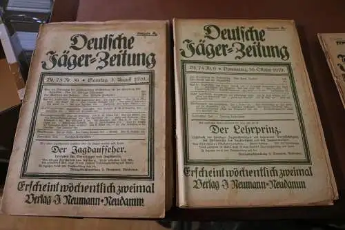 14 Hefte Deutsche Jäger-Zeitung - 1917 bis 1925 