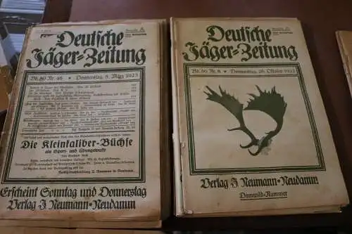 14 Hefte Deutsche Jäger-Zeitung - 1917 bis 1925 