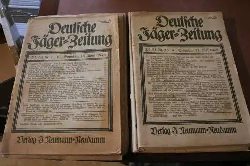 14 Hefte Deutsche Jäger-Zeitung - 1917 bis 1925 