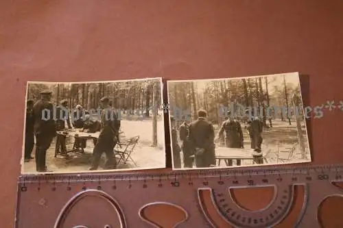 zwei tolle alte Fotos - Generäle Luftwaffe im Wald von Calais 1940