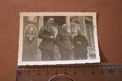 tolles altes Foto Soldaten - Werbung Salem 6 und andere - Großbrück ? Schlesien 