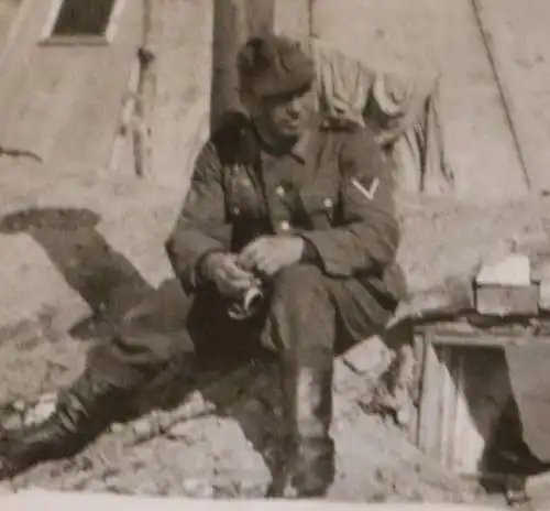 tolles altes Foto - Gebirgsjäger  mit mobiler Hütte, Zelt ?