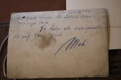 fünf alte Fotos des Jagdgeschwader 3 - eins signiert vom Crew, Kriegsende 