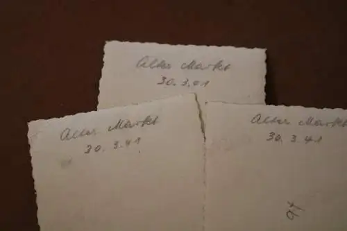 drei interessante alte Fotos - Junkers Mitarbeiter Junker Ju 87 - Alter Markt 