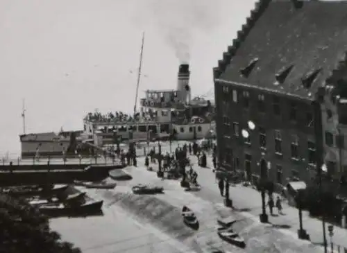 Tolles altes Foto - Raddampfer am Hafen von  Meerseburg - 30er Jahre ?