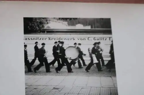 Tolles altes Foto -  Musikkorps ? Grassnitzer Kreidewerk von C. Galitz