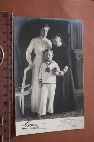 tolle alte Karte  Großherzogin von Baden  Viktoria von Schweden mit Erbprinz (3