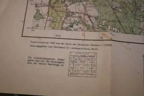 Tolle alte Landkarte - Lüneburger Heide 1940