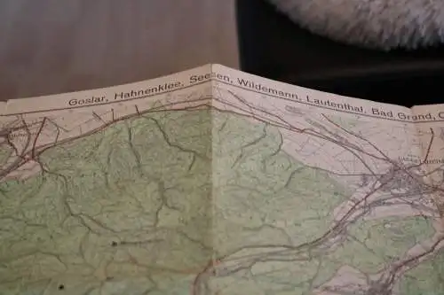 tolle alte Wanderkarte - Der Nordwestharz - Blatt West  1954