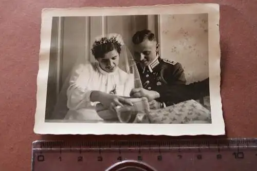 tolles altes Foto - Hochzeit eines Soldaten 