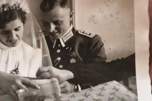 tolles altes Foto - Hochzeit eines Soldaten 