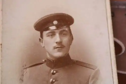 tolles altes CDV-Foto - Portrait eines Soldaten  Metz