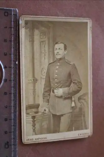 tolles altes CDV-Foto - Portrait eines Soldaten  Zwickau