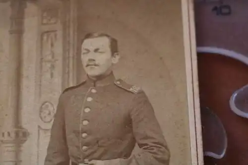 tolles altes CDV-Foto - Portrait eines Soldaten  Zwickau