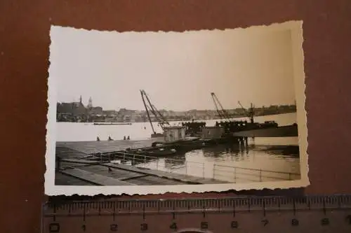 tolles altes Foto - Hafen in Ost-Norwegen ??? Sommer 1940 