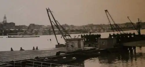 tolles altes Foto - Hafen in Ost-Norwegen ??? Sommer 1940 