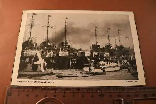 tolle alte Karte - Zuschauer beim Flottenwettrudern - Kiel ?? - 30-40er Jahre 