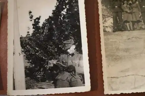 vier alte Fotos eines Soldaten  30-40er Jahre