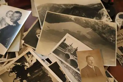 Konvolut alter Fotos - Personen, Landschaften usw. 