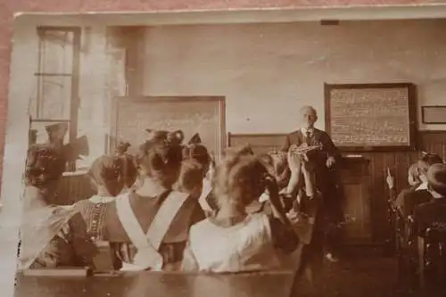 tolles altes Foto - Schulklasse - Klassenraum - Musikunterricht 1910-20 ??