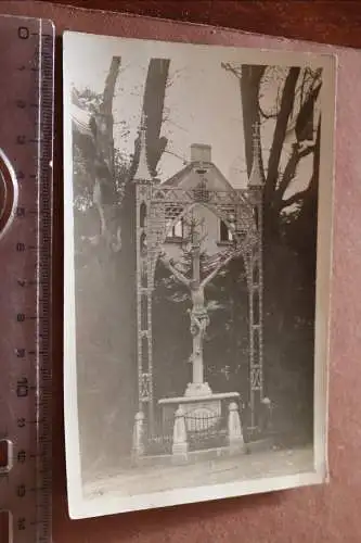 tolles altes Foto - Sühnekreuz - Jesus Christus - Ort ??? 1910-20