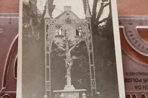 tolles altes Foto - Sühnekreuz - Jesus Christus - Ort ??? 1910-20 
