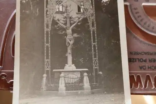 tolles altes Foto - Sühnekreuz - Jesus Christus - Ort ??? 1910-20 