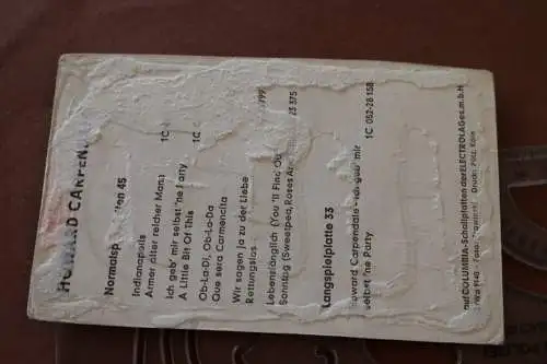tolle alte Karte Sänger Howard Carpendale    original signiert 