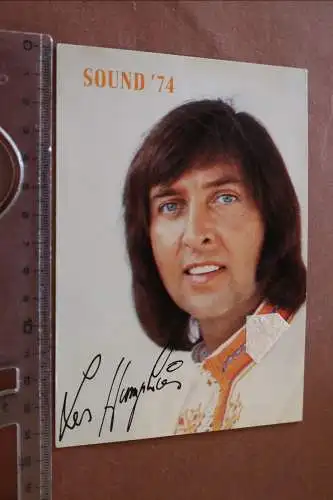 tolle alte Karte Sänger Les Humphries und Band ??   original signiert 