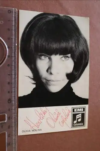 tolle alte Karte Sängerin Olivia Molina   original signiert 