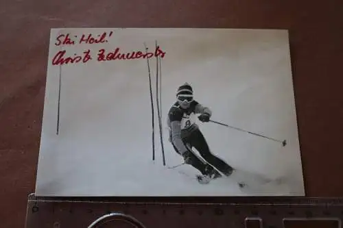 tolle alte Karte Christa Zechmeister Skirennläuferin original Signatur 
